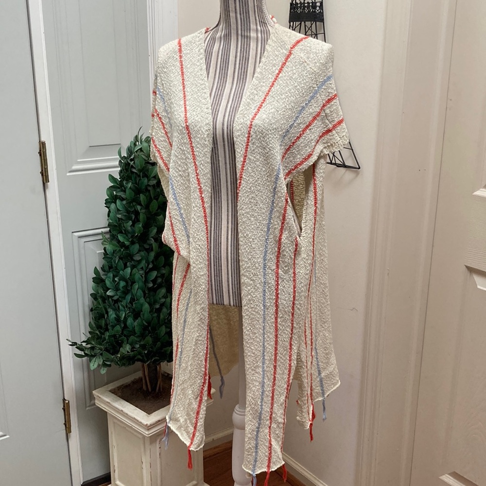 By together sleeveless cardigan with tassels